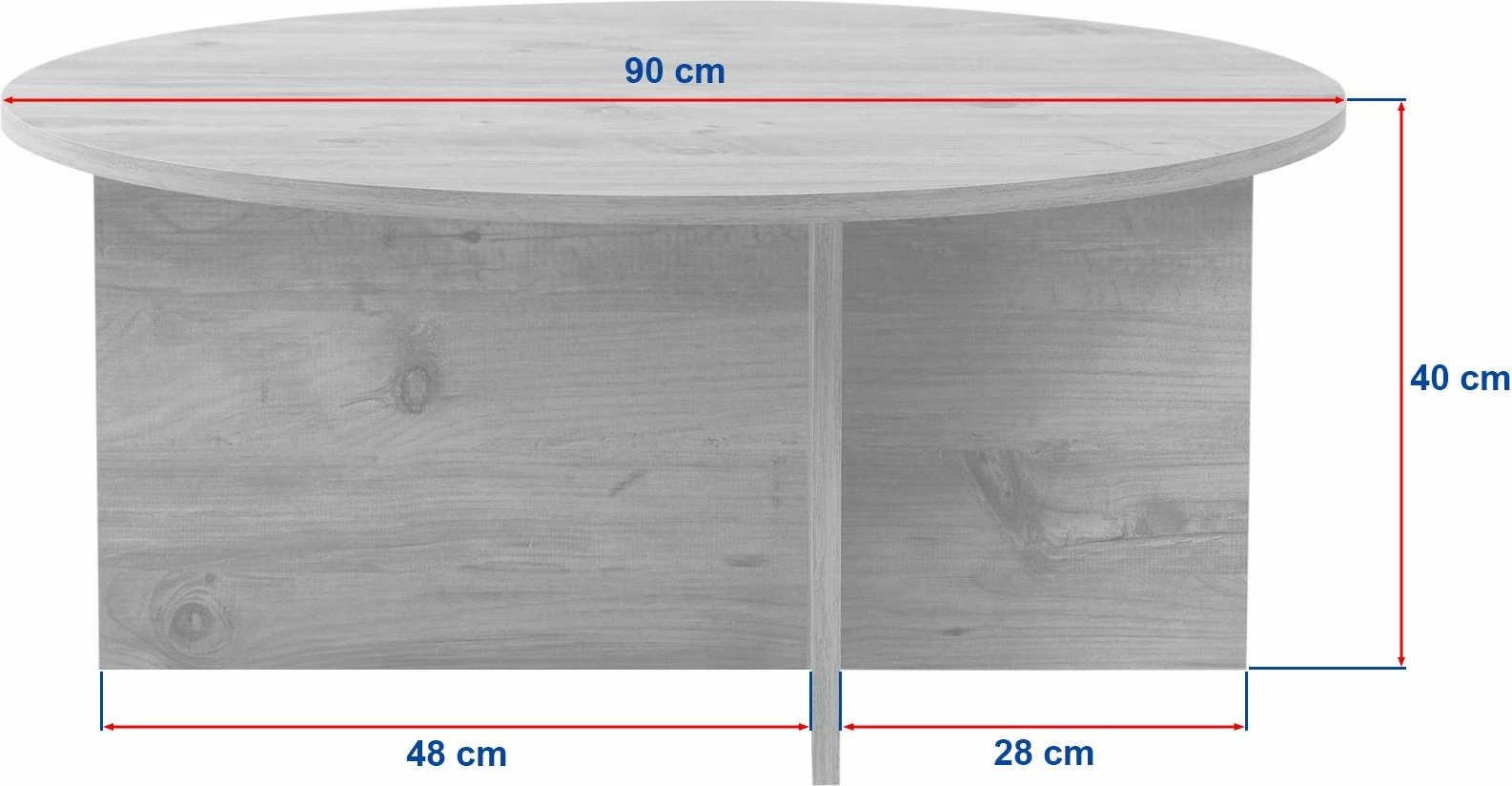 Tavolinë kafeje Nordure, Soleil, ngjyrë Atlantic Pine