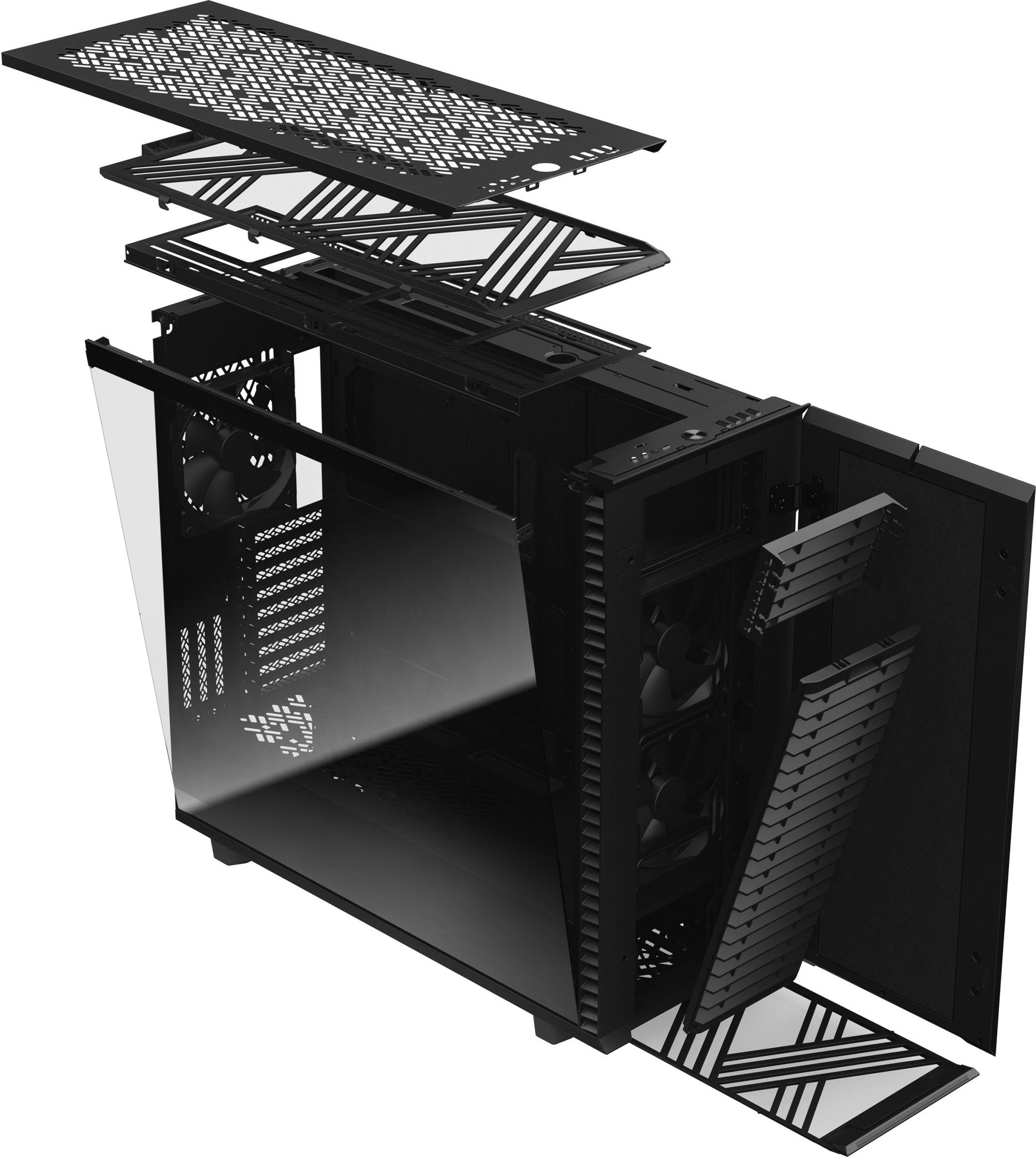 Kasë Fractal Design Define 7 XL, Midi Tower, PC, ATX, EATX, micro ATX, Mini-ITX, SSI CEB, SSI EEB, e zezë