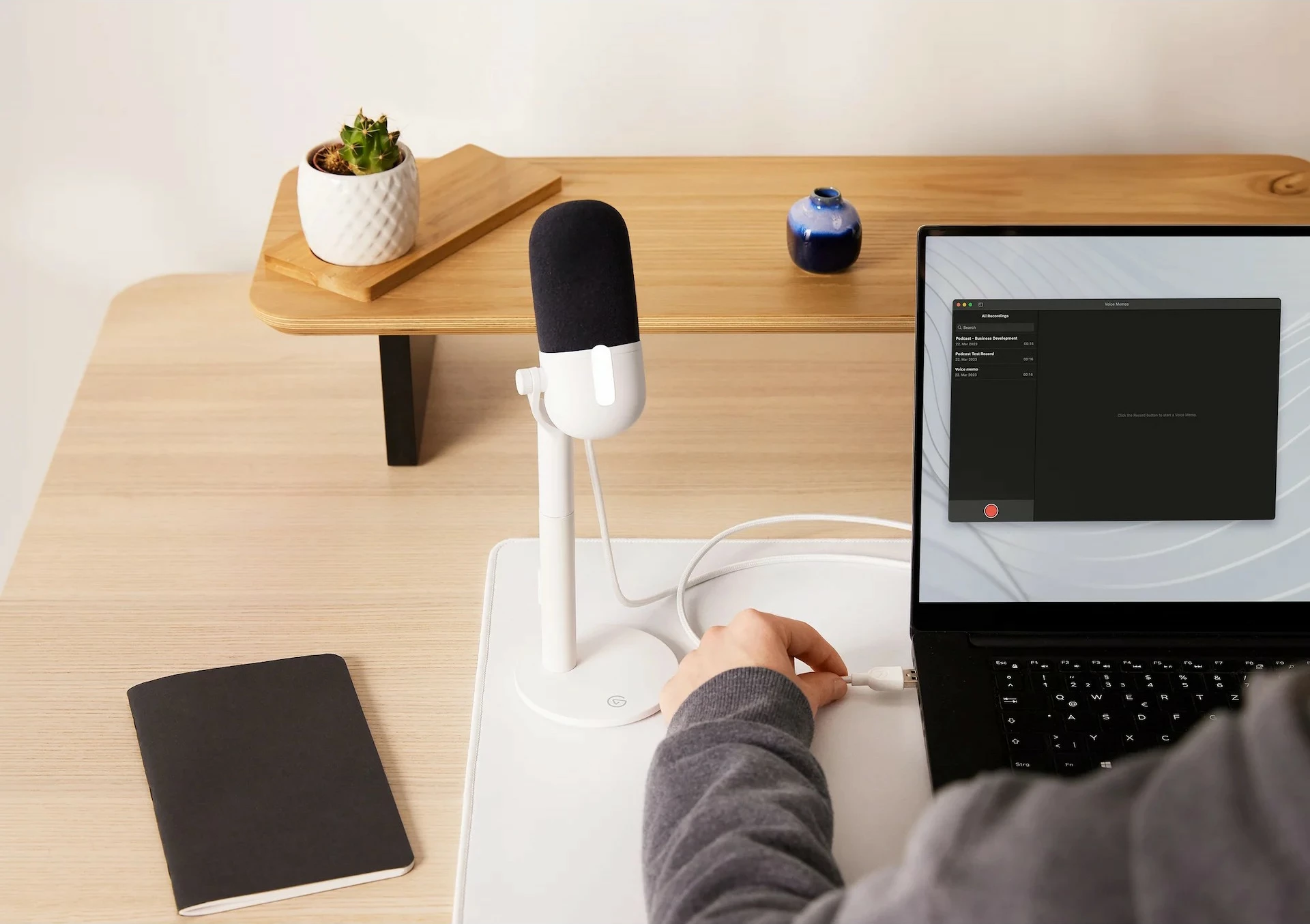 Mikrofon tavoline Elgato Wave Neo, USB/3.5mm, 24 bit, 96 kHz, i bardhë