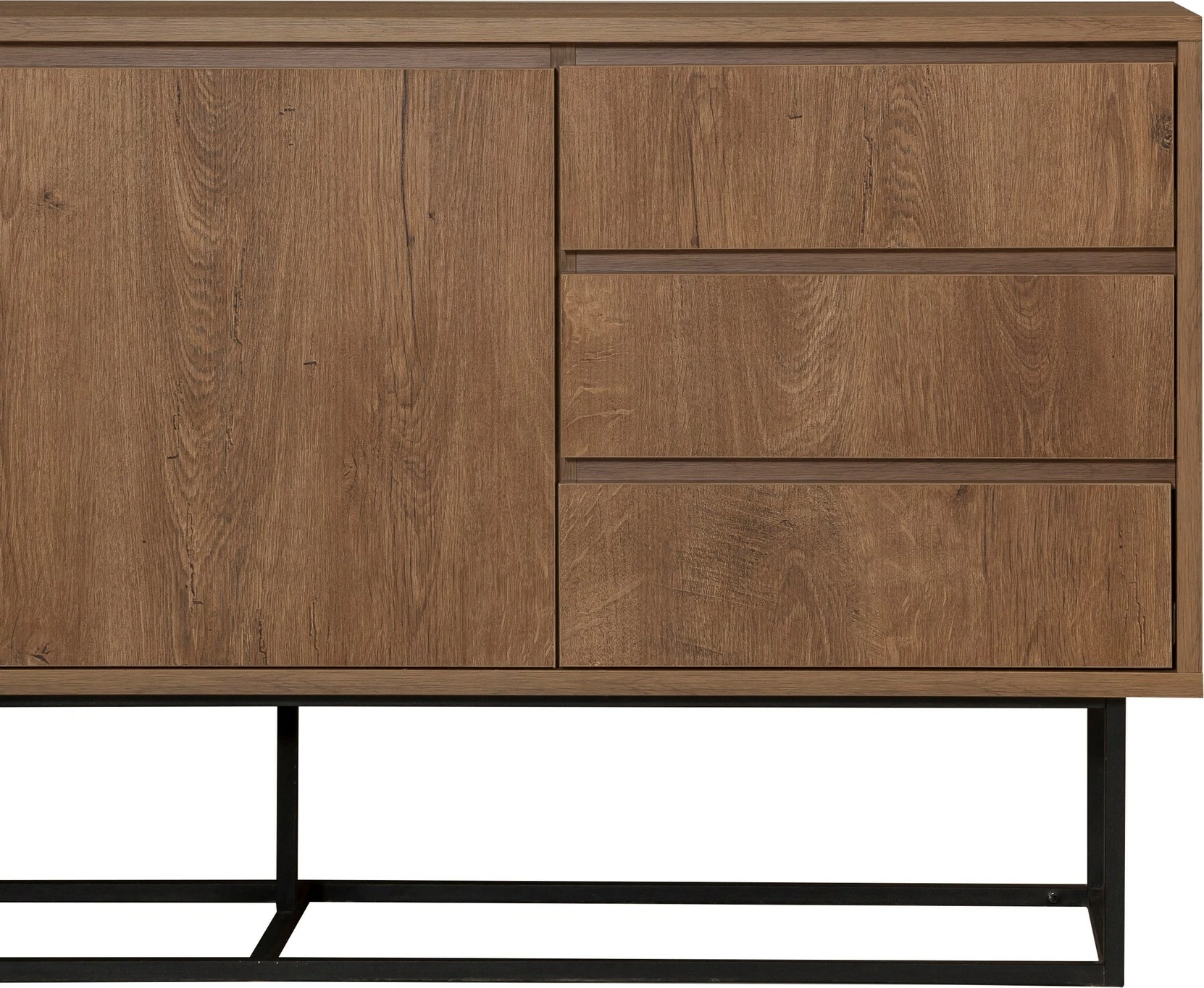 Set mobiljesh për dhomë dite Skye Decor, Laxus Takım 2, ngjyrë arrë dhe e zezë