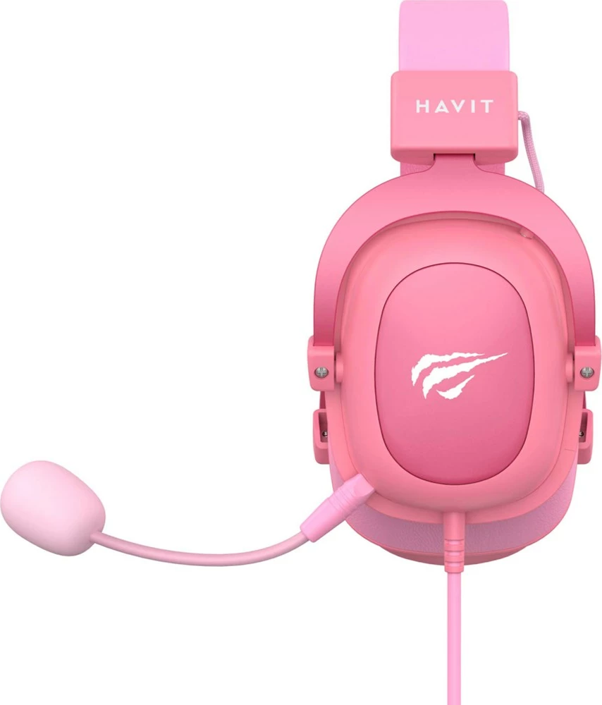 Kufje Havit H2002d, me kabllo, për lojëra, Roze