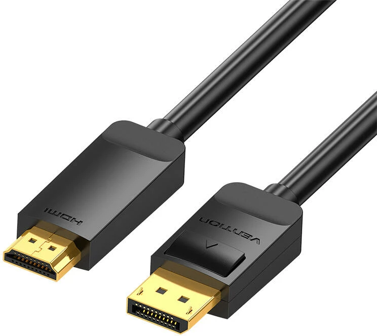 Kabllo DisplayPort në HDMI Vention HAGBI, 3m, 4K 30Hz, e zezë