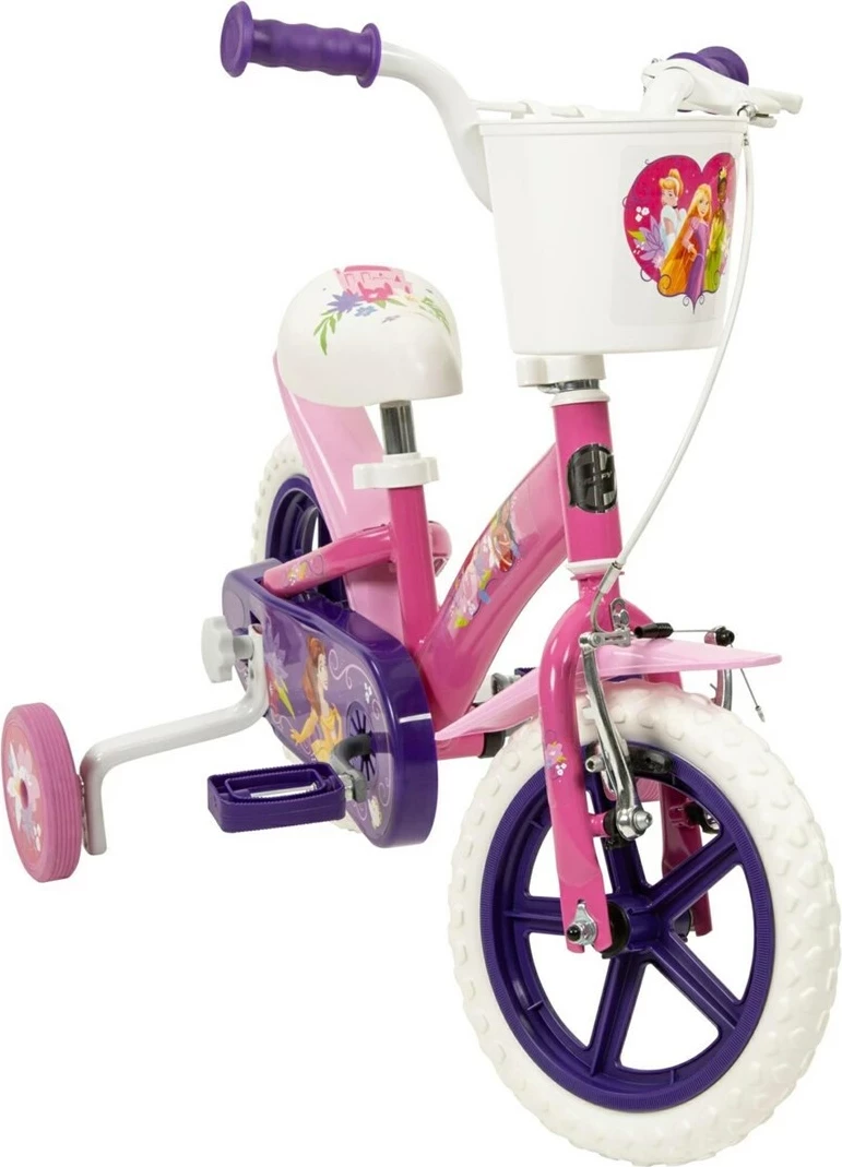 Biçikletë fëmijësh HUFFY Disney PRINCESS 12" 22414W, e purpurt, me 4 rrota