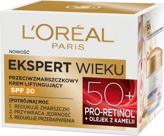 Krem dite lifting anti-rrudhë për femra L'Oreal Paris Expert Age 50+ SPF20, 50ml
