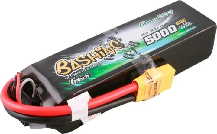 Bateri LiPo Gens ace G-Tech 5000mAh 14.8V 4S1P 60C me XT90, Bashing Series