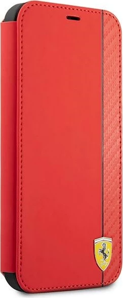 Mbështjellës Ferrari On Track Carbon Stripe për iPhone 13 mini, i kuq, me kapak