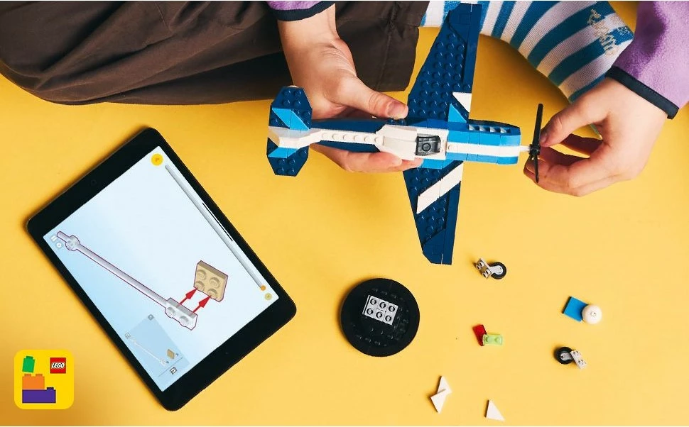 Set ndërtimi LEGO Creator 3-in-1 31160, 178 pjesë, aeroplan garash, blu