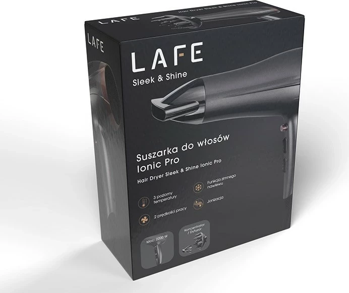 Suskë flokësh Lafe Sleek & Shine Ionic PRO, 2200W, gri