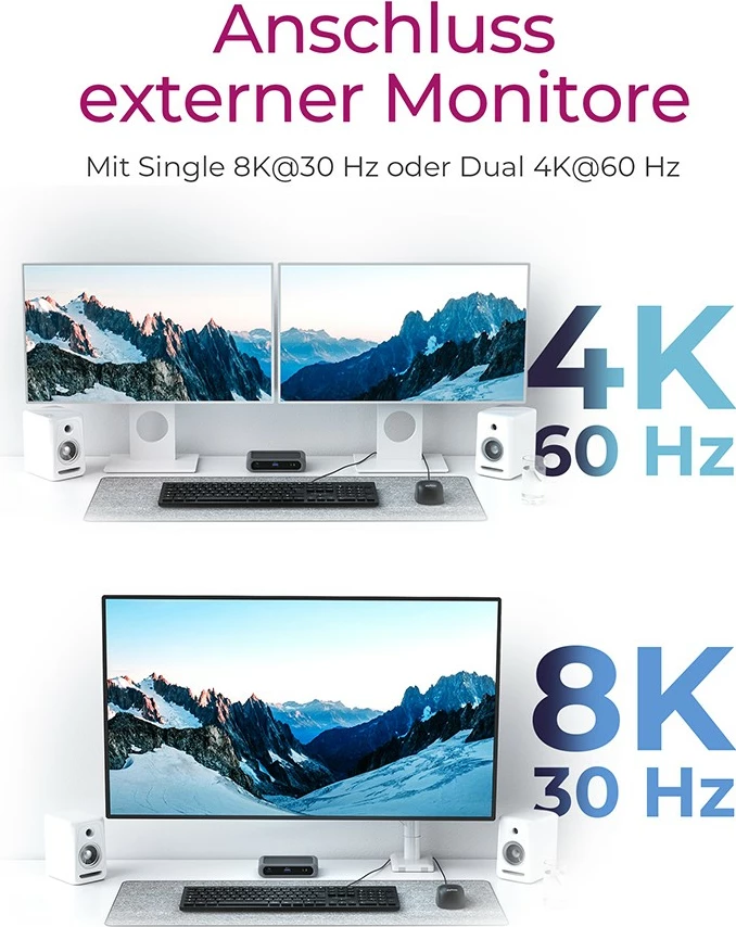 USB hub ICY BOX IB-HUB801-TB4, Thunderbolt 4, 4 porte, 85W, anthracite/black