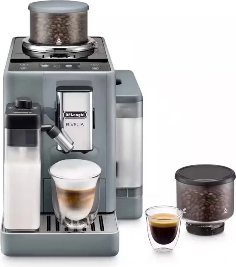 makinë kafeje DeLonghi Rivelia EXAM440.55.G 19 bar, ekran TFT me ngjyra 3.5", Bean Switch, LatteCrema Hot, Pebble Blue