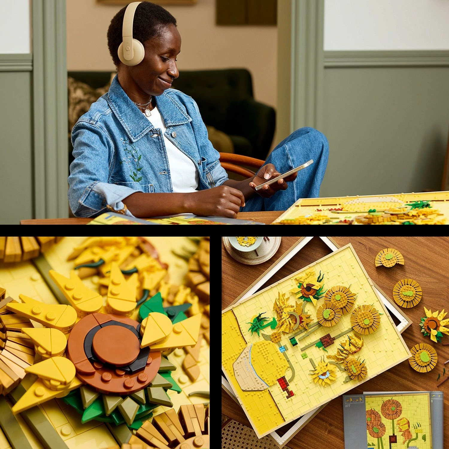 Set ndërtimi LEGO Art 31215 Vincent van Gogh Sunflowers, shumëngjyrësh