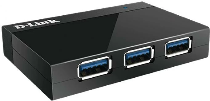Hub USB, D-Link, DUB-1340, 4 porta USB 3.0 deri 5 Gbit/s, e zezë