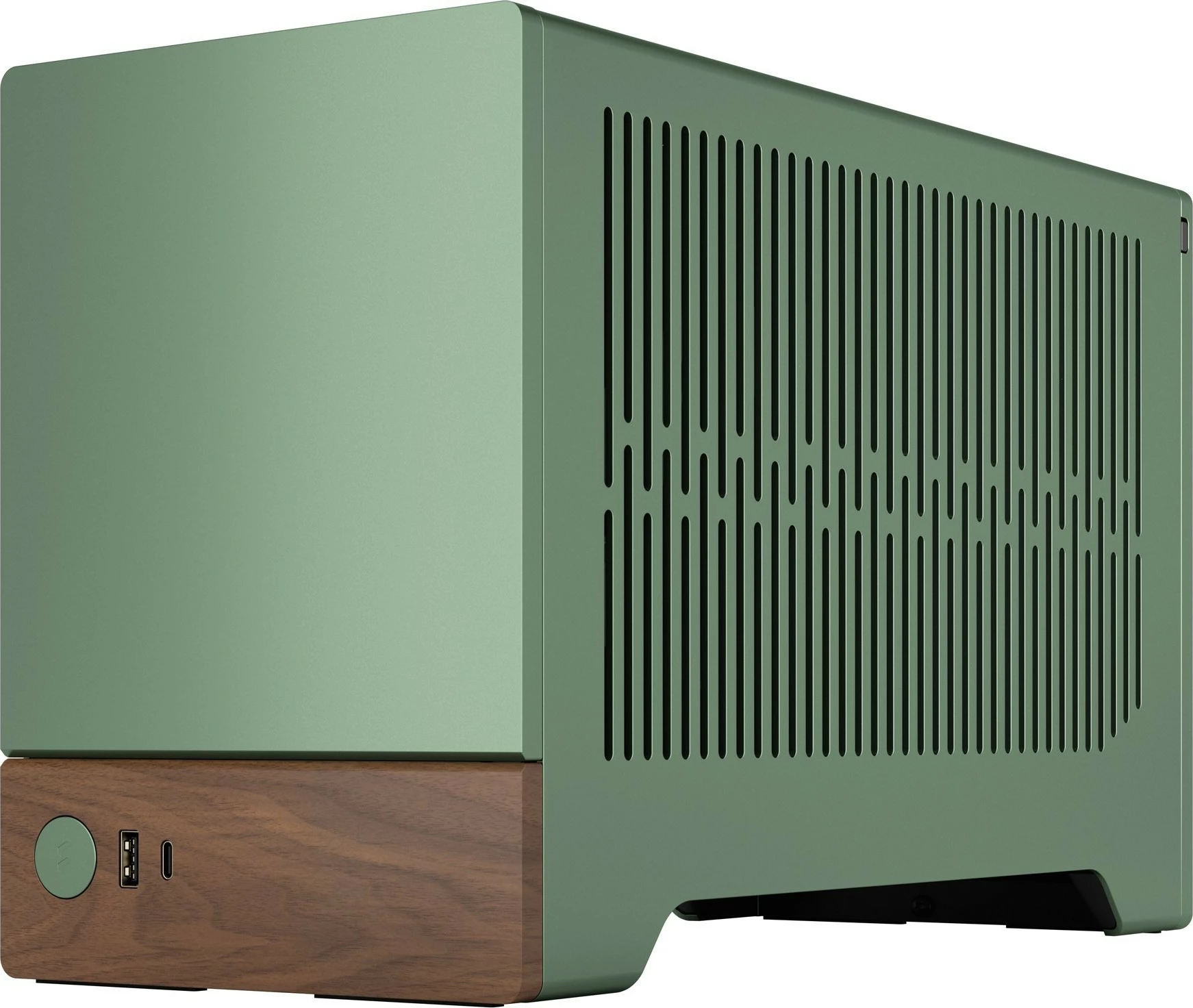Kasë Fractal Design Terra Mini-ITX, alumini, arrë, jeshile