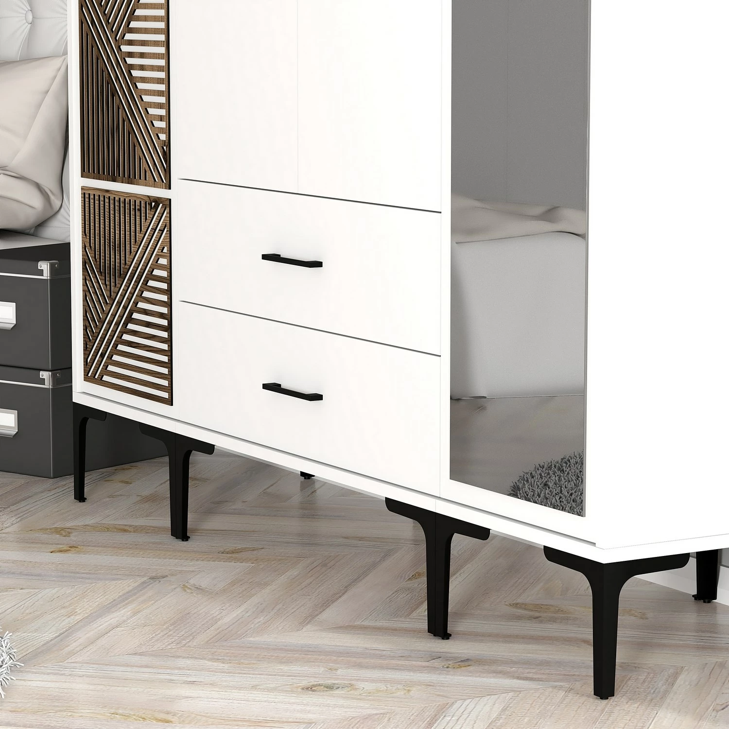 Dollap Skye Decor, Kumsal PTR, i bardhë