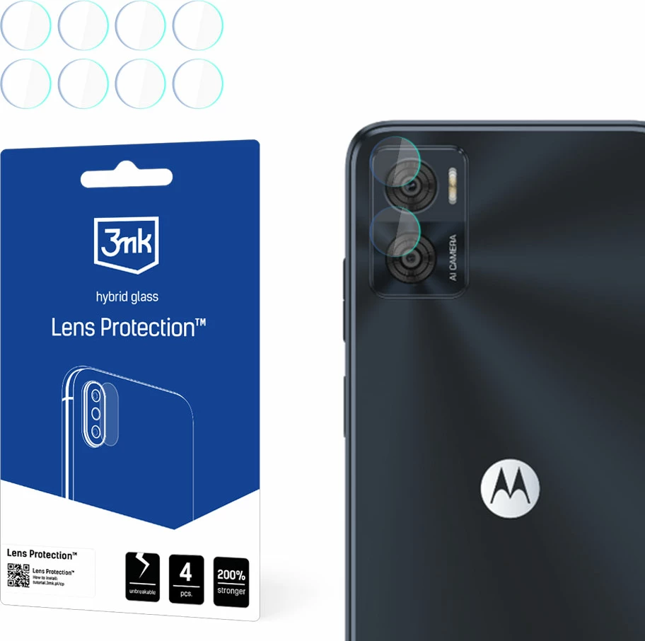 Mbështjellës xhami për kamerë 3mk Protection, për Motorola Moto E22 / E22i, set