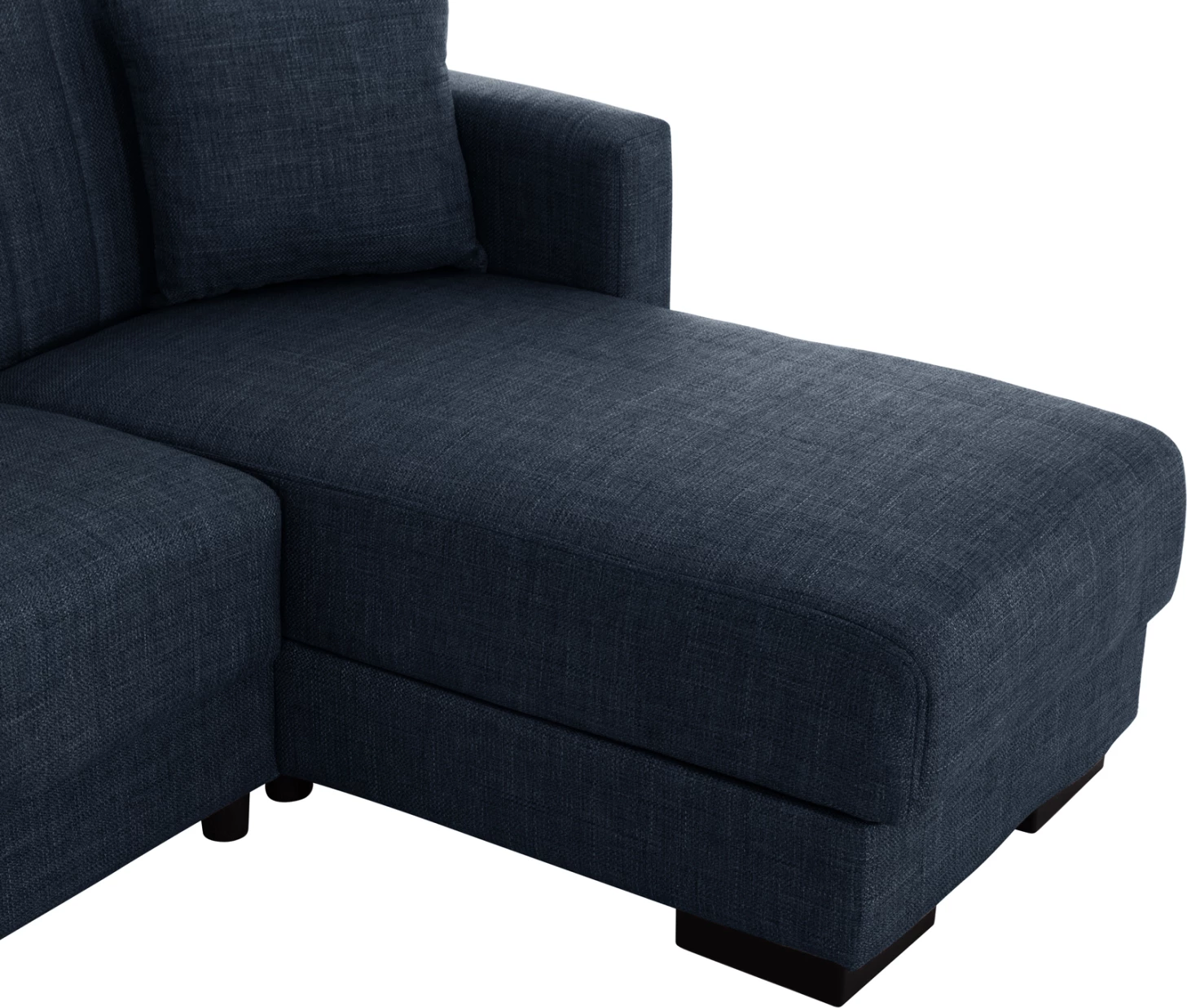 Divan qoshe me shtrat GHUFRAN FH3244.07, i kthyeshëm me hapësirë magazinimi, pëlhurë blu, 200x133x77 cm