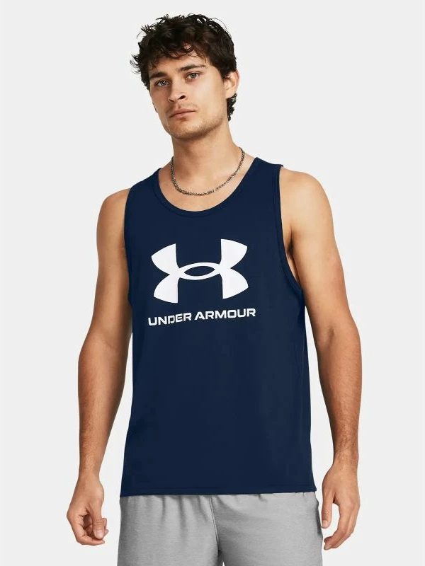 Fanellë pa mëngë për meshkuj Under Armour, blu marine