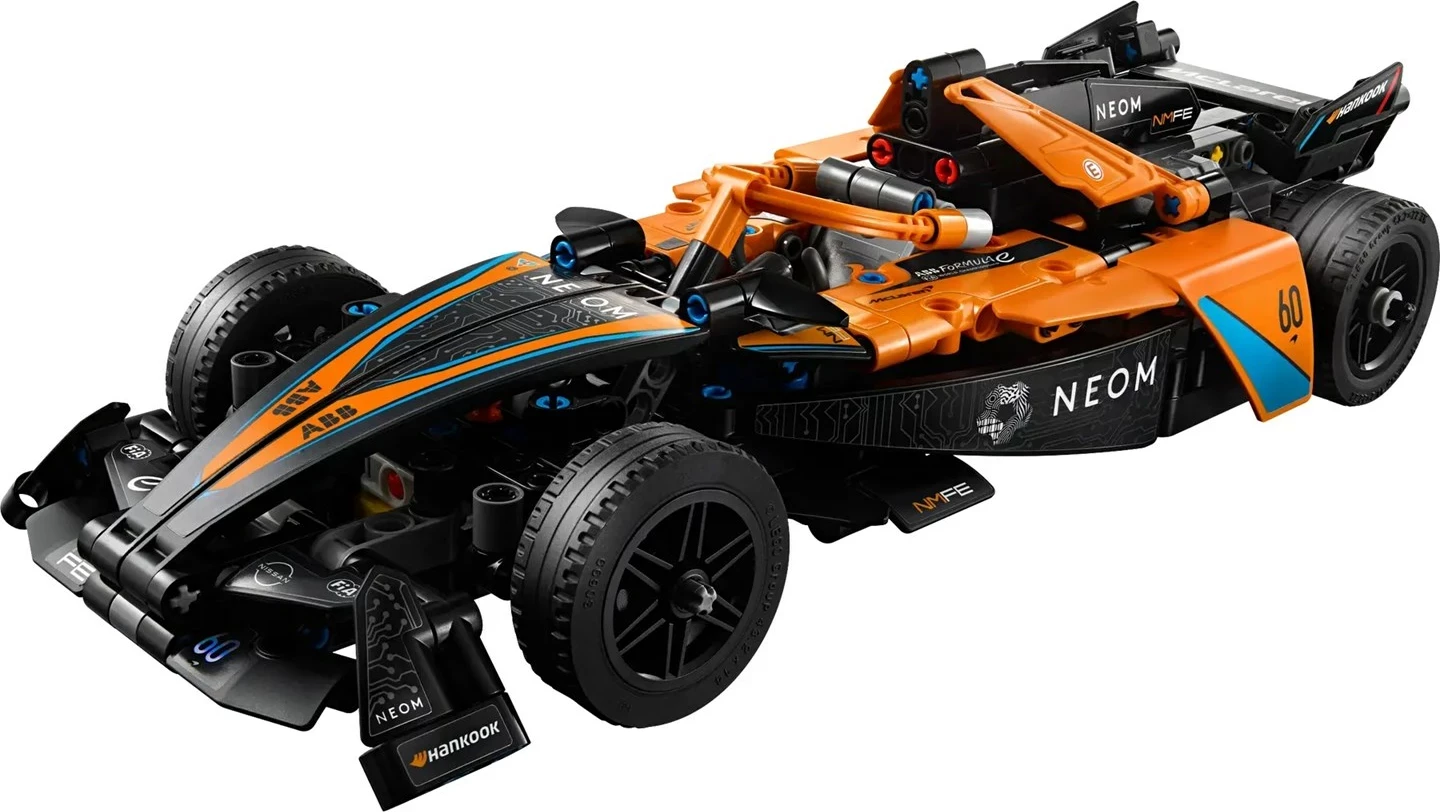 Set LEGO Technic 42169, NEOM McLaren Formula E, për fëmijë 9+, Portokalli