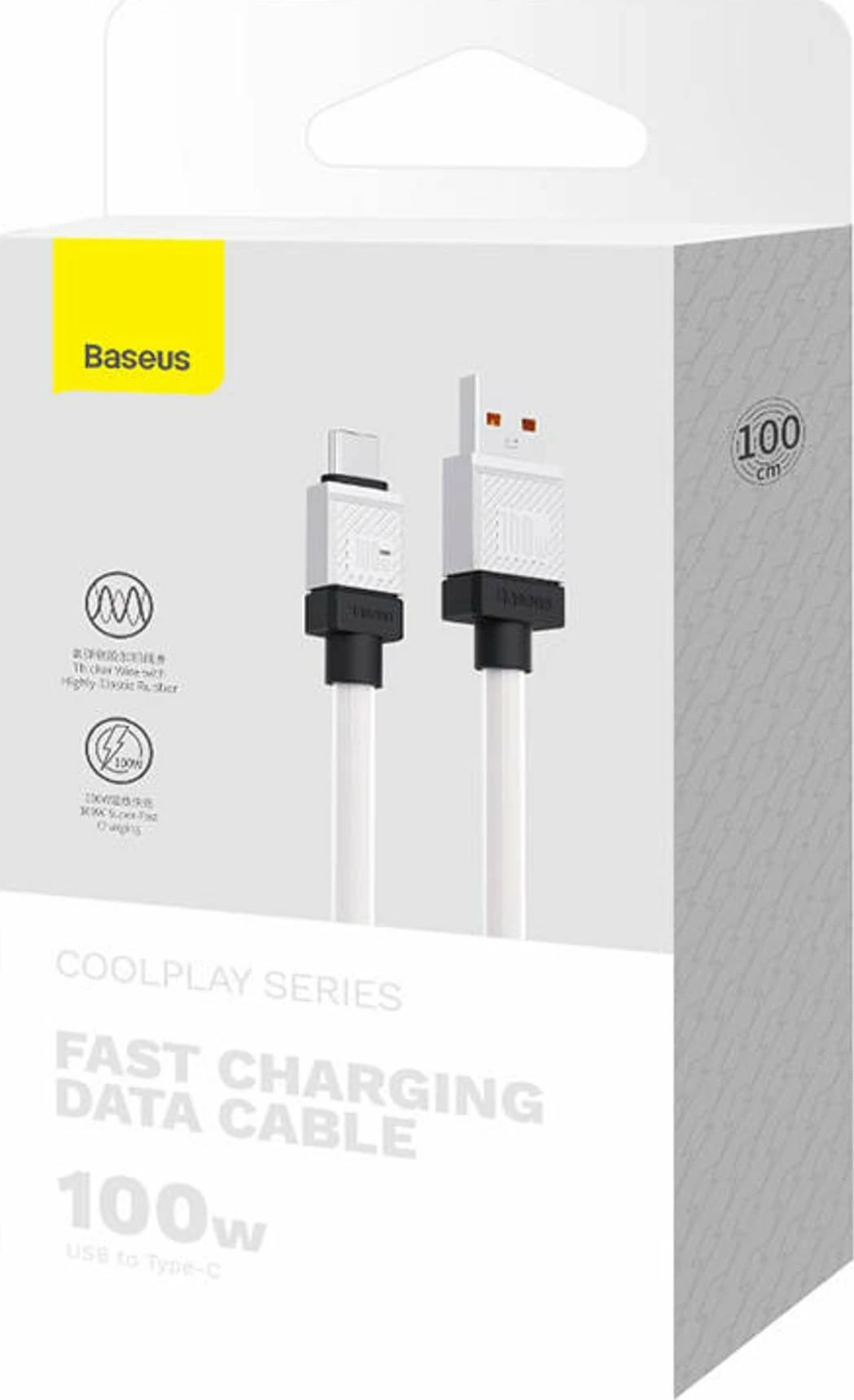 Kabllo USB Baseus CAKW000602 USB-A në USB-C 1 m 100 W, e zezë