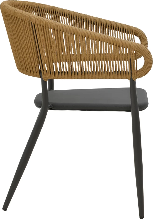 Tavolinë me karrige Nares-Raven set prej 5 copë alumini dhe kompensatë ngjyrë natyrale 180x90x72.5cm