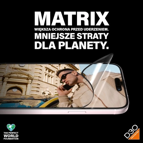 Xham mbrojtës PanzerGlass Matrix Ultra-Wide-Fit për iPhone 15 me pozicionues