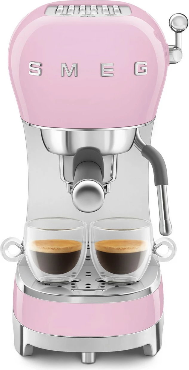 Makinë kafeje SMEG ECF02PKEU, manuale, 2 filxhanë, 1350W, rozë