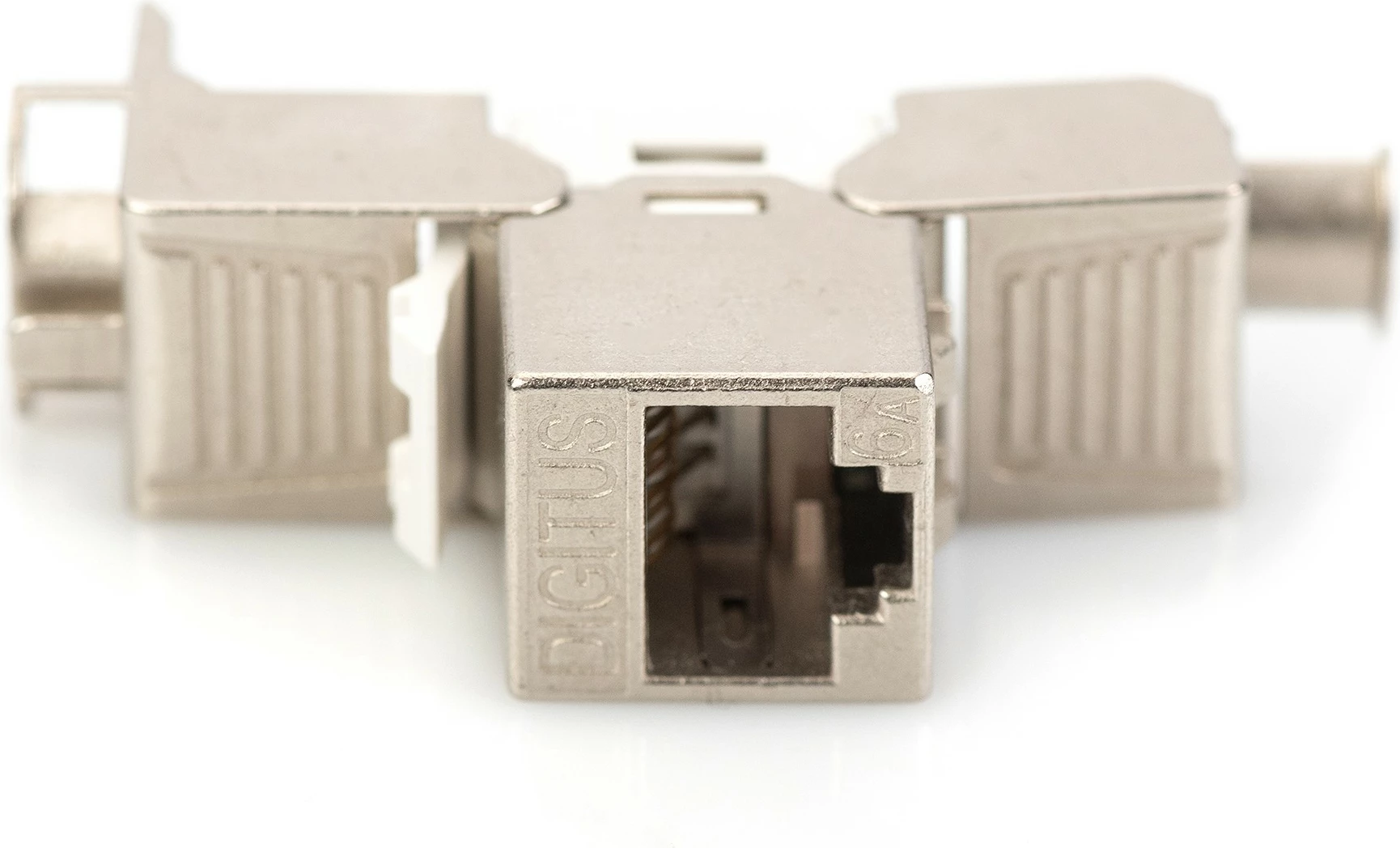 Keystone Jack Digitus Cat6a RJ45, i mbrojtur, metalik