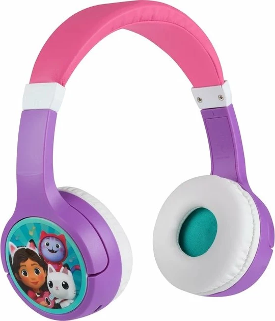 Kufje Bluetooth Ekids Gabby's Dollhouse on-ear me mikrofon për fëmijë, vjollcë