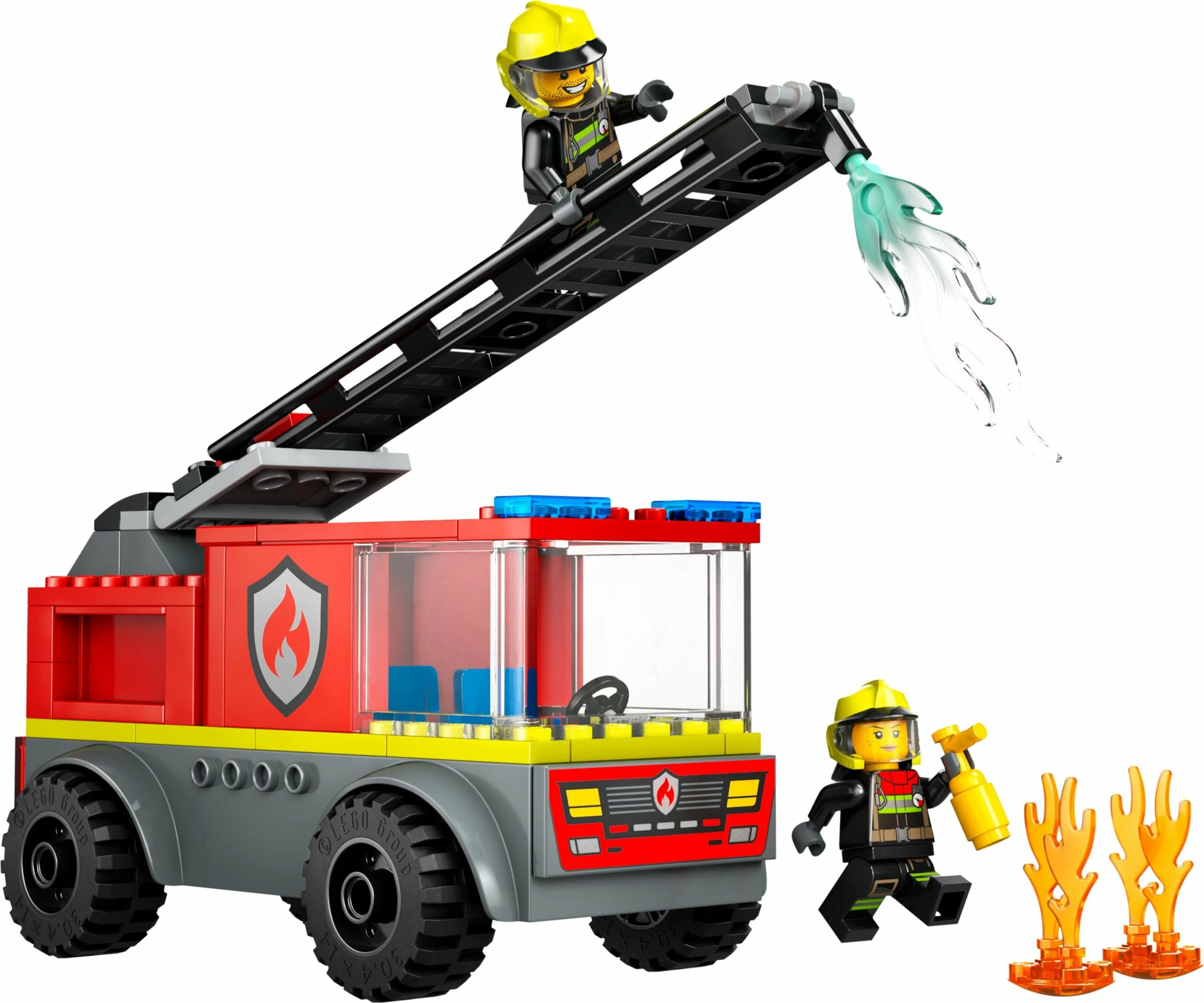 Set LEGO City Fire Truck with Ladder 60463, 82 copë, e kuqe