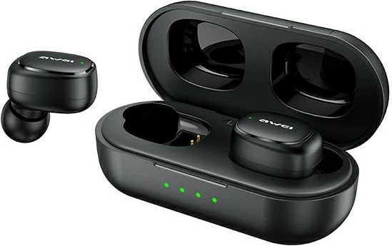 Kufje AWEI T13 Pro TWS, Bluetooth 5.1, me mikrofon, të zeza