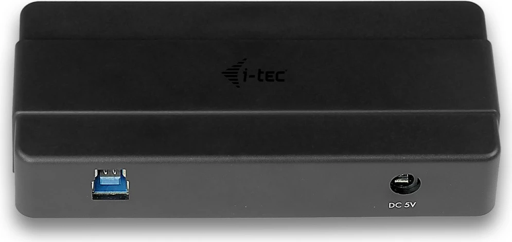 Kasë USB HUB i-tec U3HUB445, 4 porta, USB 3.0, me furnizim rryme, E zezë