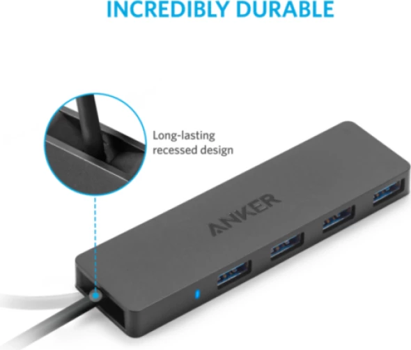 Hub USB Anker Ultra Slim A7516016, 4-port USB 3.0, i zi