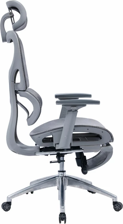 Karrige menaxheri për zyre me mbështetëse këmbësh Thelonius rrjetë gri