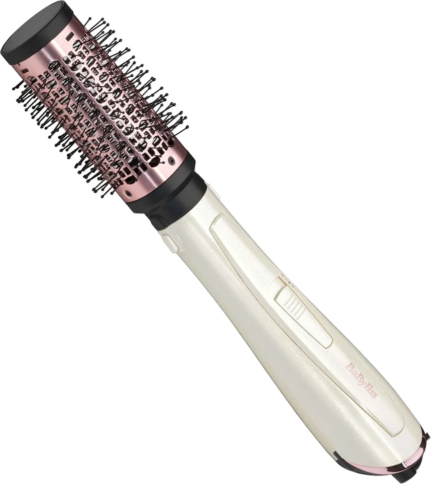 Furçë flokësh me ajër të ngrohtë, BaByliss AS914PE, 1000W, jone, 3 nivele, veshje qeramike-titan, kabllo 2.5 m, krem/rozë, set me koka ndërruese