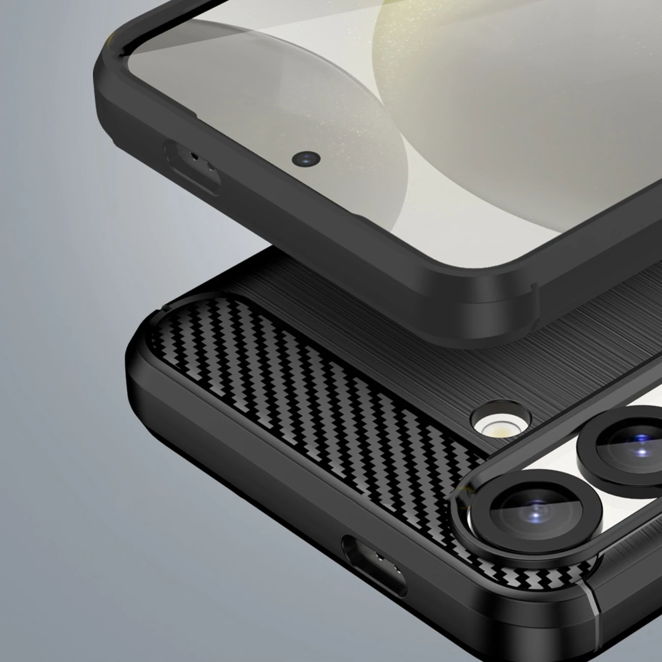 Mbështjellës Hurtel Carbon Case për Xiaomi Redmi Note 14 Pro+ 5G, TPU, i zi