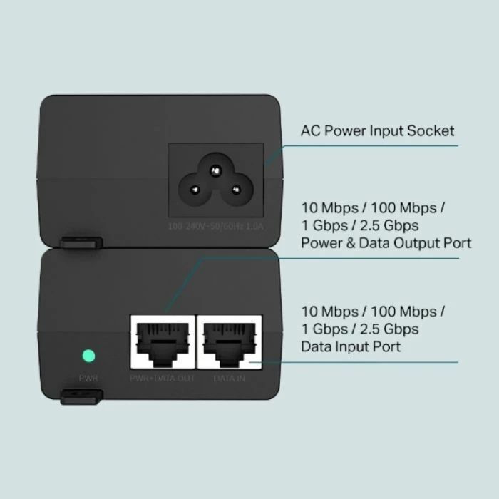 Injektor PoE+ TP-LINK TL-POE260S 2.5Gbps, 30W, i zi