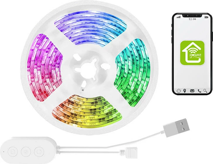 Shirit LED inteligjent Gosund SL1, 2.8m, RGB, Wi-Fi