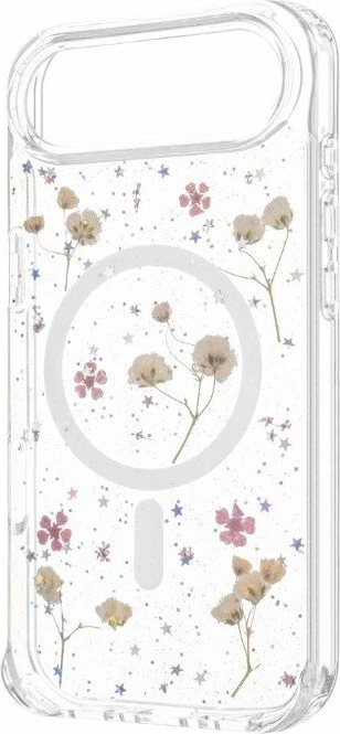 Mbështjellës Fixed MagBloom për Apple iPhone Air, TPU, MagSafe, transparent/Blush Plum