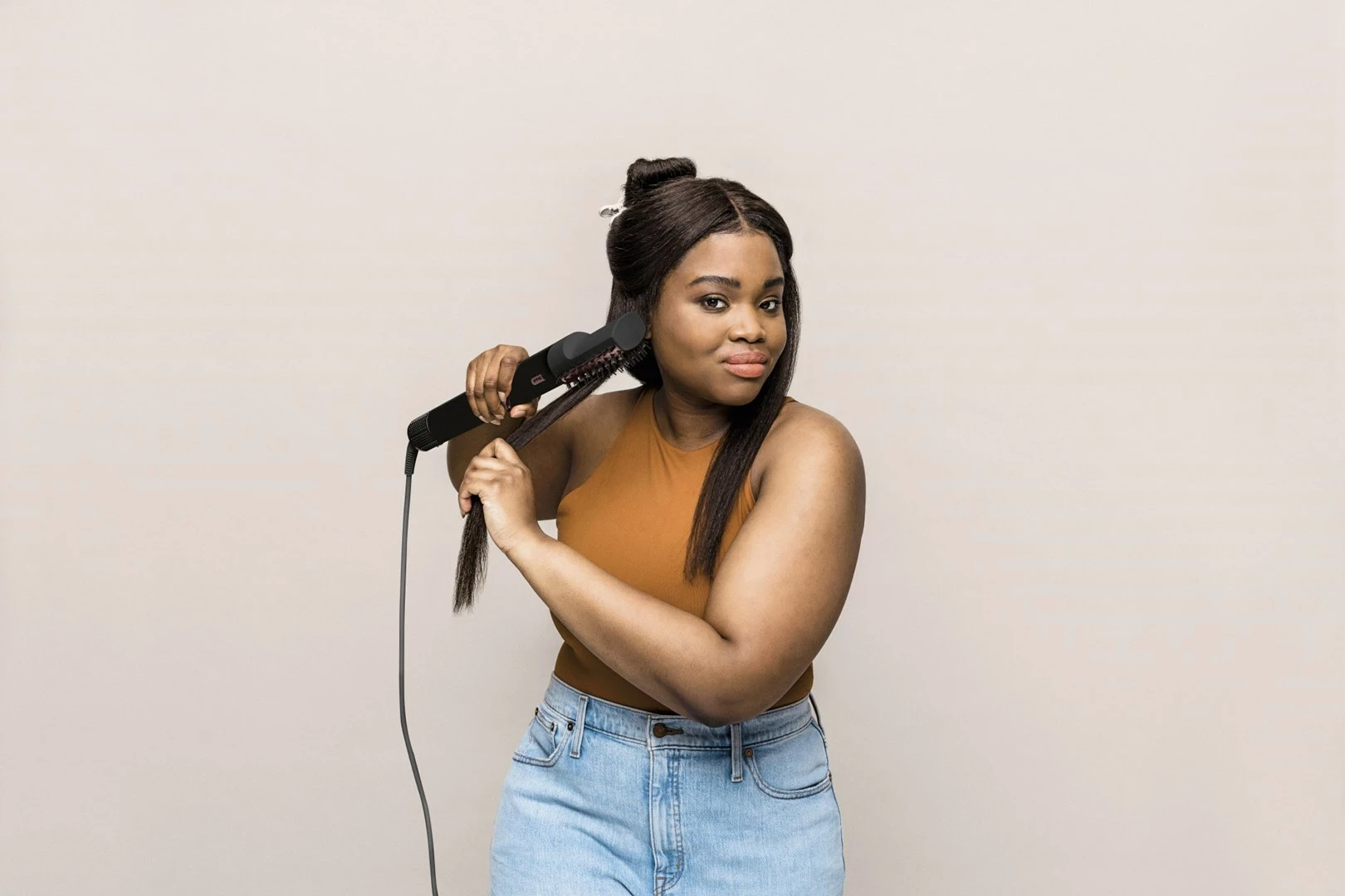 Stiluese per floke Multistyler Shark FlexStyle 5-in-1, Warm Black, Pink