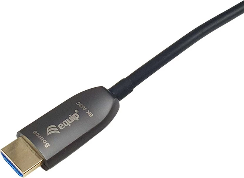 Kabëll HDMI 2.1 Active Optic Armored Equip, 50m, 8K/60Hz, 4K/120Hz, i zi
