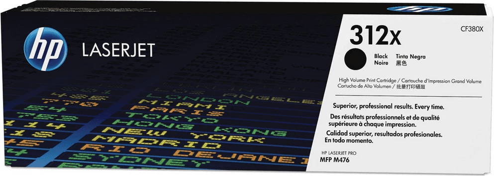 Toner HP 312X CF380X rendiment i lartë 4400 faqe XL, e zezë
