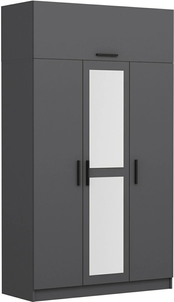 Dollap Hanah Home, Minar 3 kapak, anthracite, 135x235x52 cm