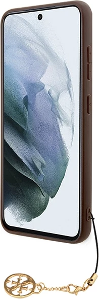Mbështjellës Guess 4G Charms Collection për Samsung Galaxy A55, Kafe