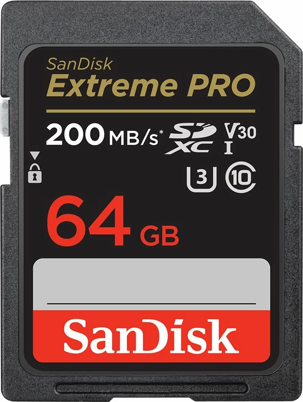 Kartelë memorie SanDisk Extreme PRO SDXC, 64GB, 200MB/s