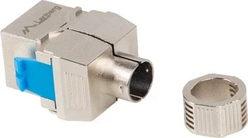Modul Keystone Lanberg, RJ45, FTP kat. 8.1, pa vegla për montim, ngjyrë argjendi