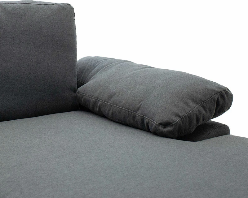 Kënd divani Cohen, kënd i majtë, pëlhurë ngjyrë gri e errët, 240x159x83cm