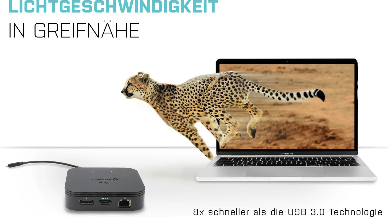 Docking station I-Tec Thunderbolt 3 Travel Dock, Dual 4K Display, 1x DP, 1x HDMI, 1x GLAN, 1x USB 3.1 Gen2, 1x USB 2.0, 1x Audio, e zezë