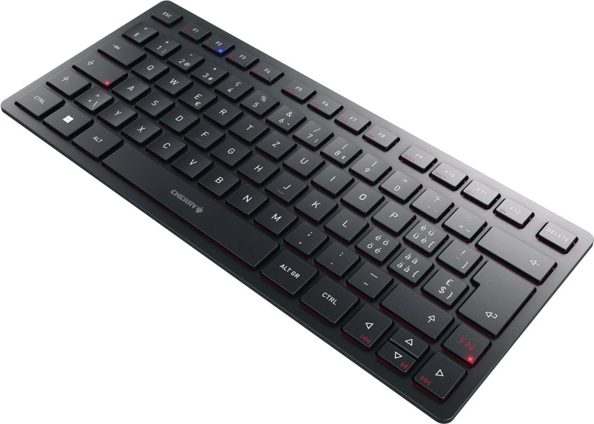 Tastierë Cherry KW 9200 MINI, 75%, Wired & Wireless, USB + RF Wireless + Bluetooth, Scissor key switch, QWERTZ, E zezë