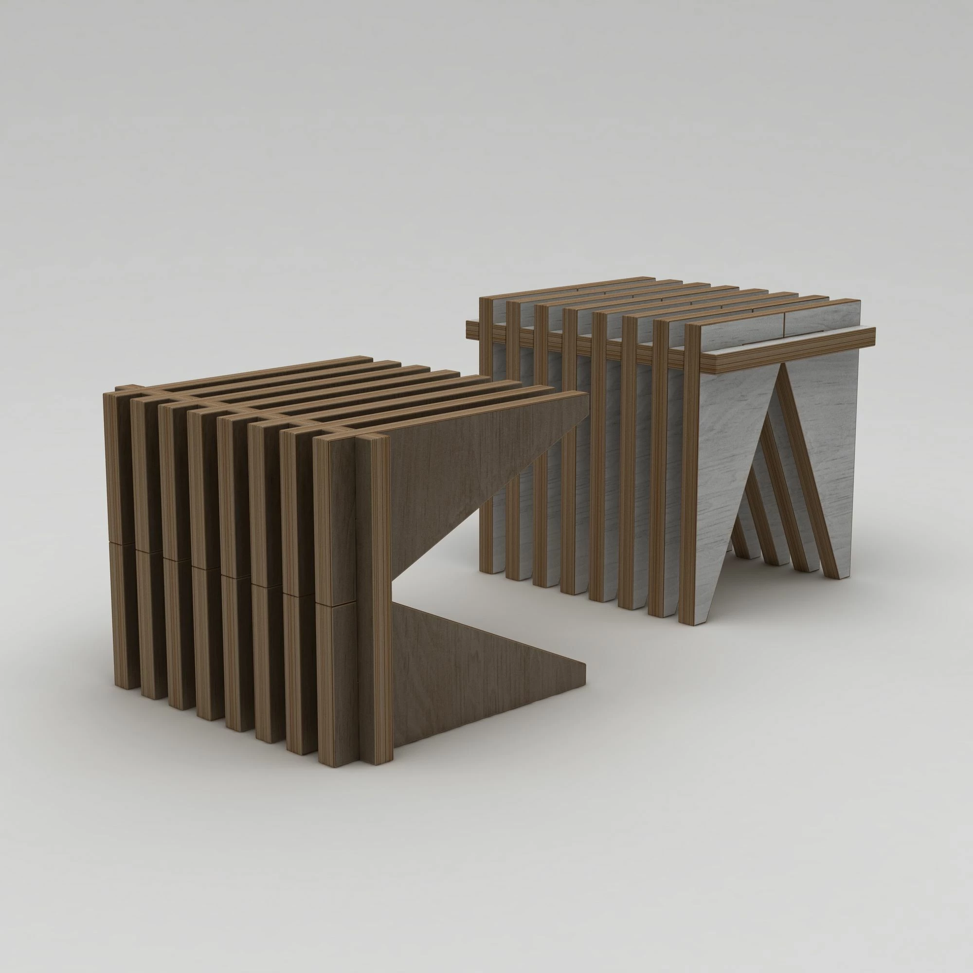 Stool Skye Decor, dru natyral, 51x40x40cm