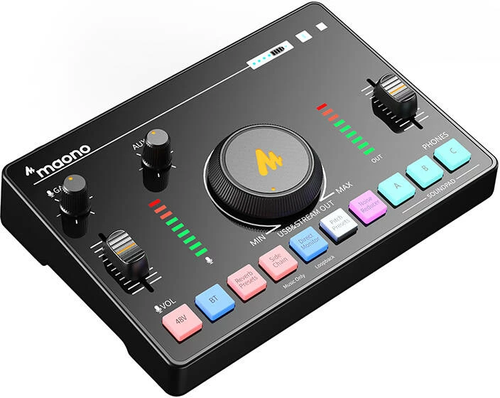 Mixer audio Maono AMC2 Neo, kartë zanore, e zezë